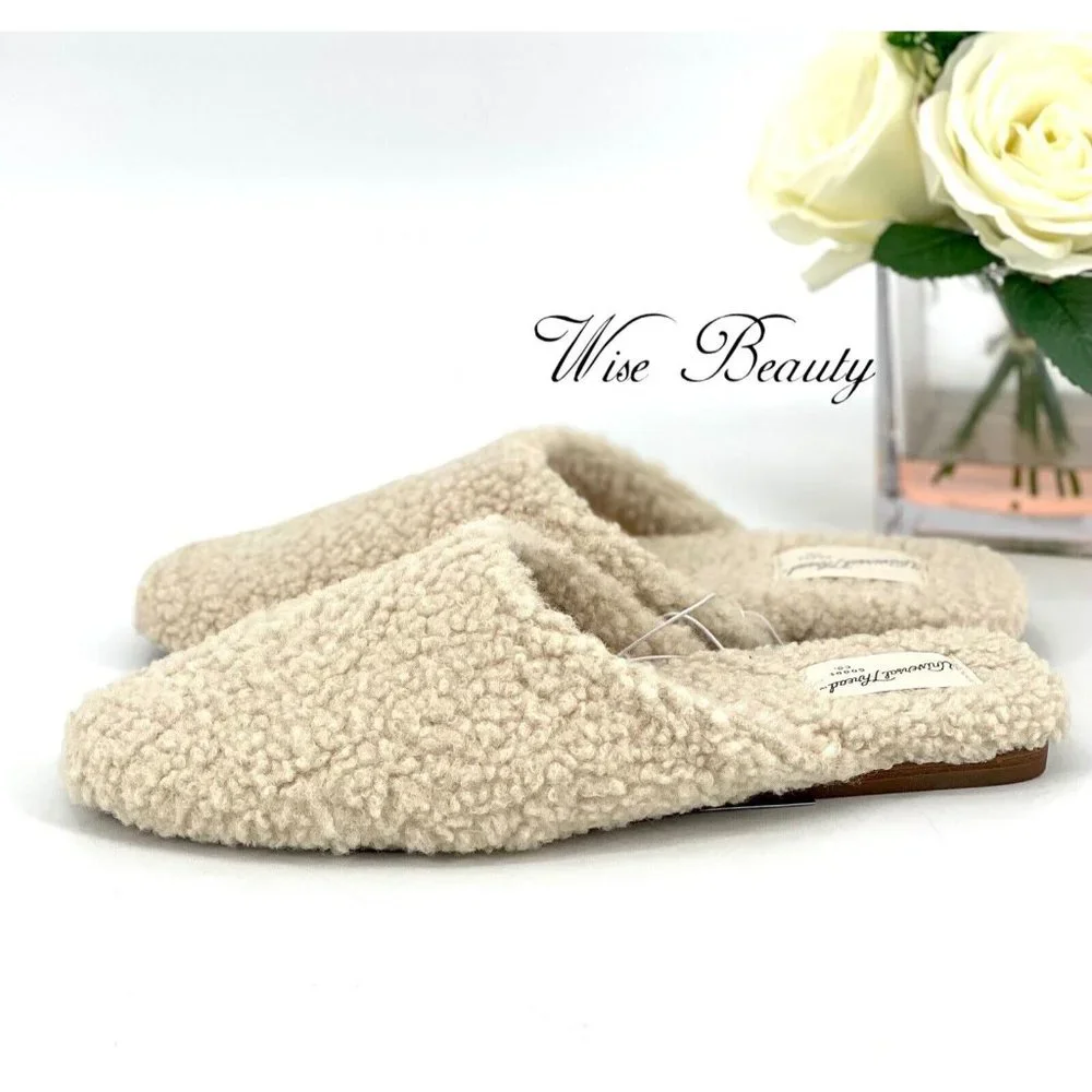 NEW Womens Margot Sherpa Mule Sz 9.5 Slip-On Cream Memory Foam Universal Thread - Picture 6 of 9